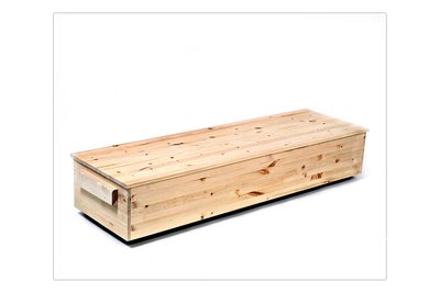 Basic Solid Pine Cremation Container